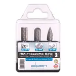TUNGSTEN BURR SET 3PIECE