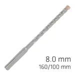 FORCE X 8.0 X 160/100 SDS-PLUS REBAR DRILL BIT X4 CUTTING EDGES
