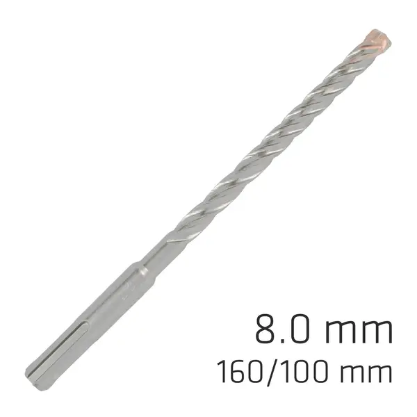 FORCE X 8.0 X 160/100 SDS-PLUS REBAR DRILL BIT X4 CUTTING EDGES