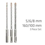 SDS PLUS F4 5 6 8 X160MM 3 PCE SET