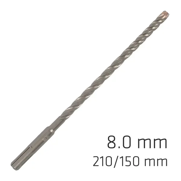 FORCE X 8.0 X 210/150 SDS-PLUS REBAR DRILL BIT X4 CUTTING EDGES