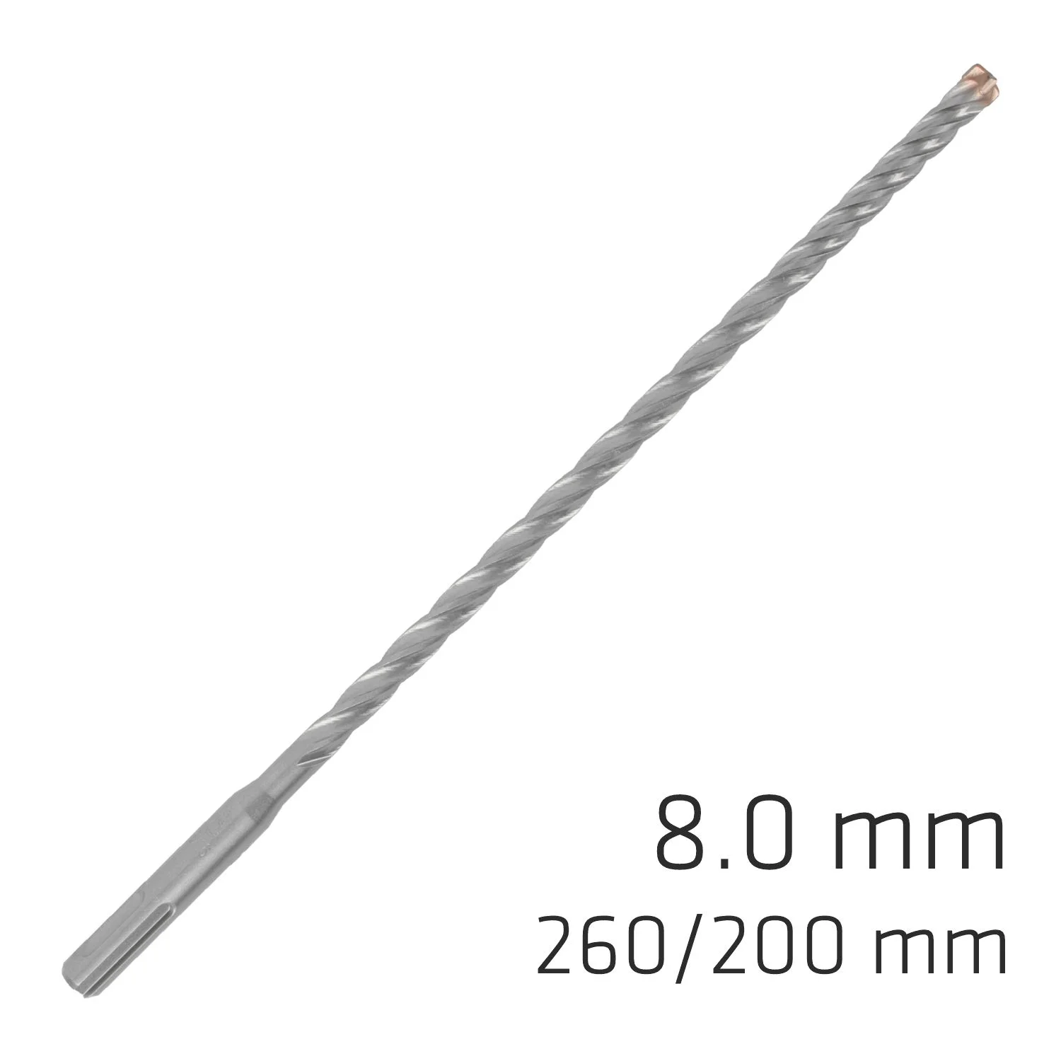 ALP835008.webp FORCE X 8.0 X 260/200 SDS-PLUS REBAR DRILL BIT X4 CUTTING EDGES - Image 1
