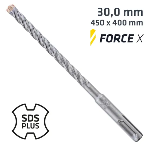 FORCE X 30.0 X 450/400 SDS-PLUS REBAR DRILL BIT X4 CUTTING EDGES