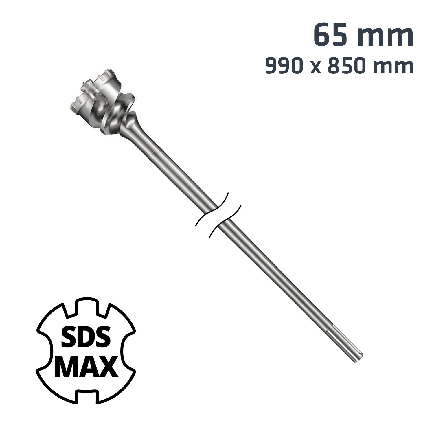 ALP886065.webp SDS MAX MILL CROWN 65MM X 990 X 850 DRILL BIT - Image 1