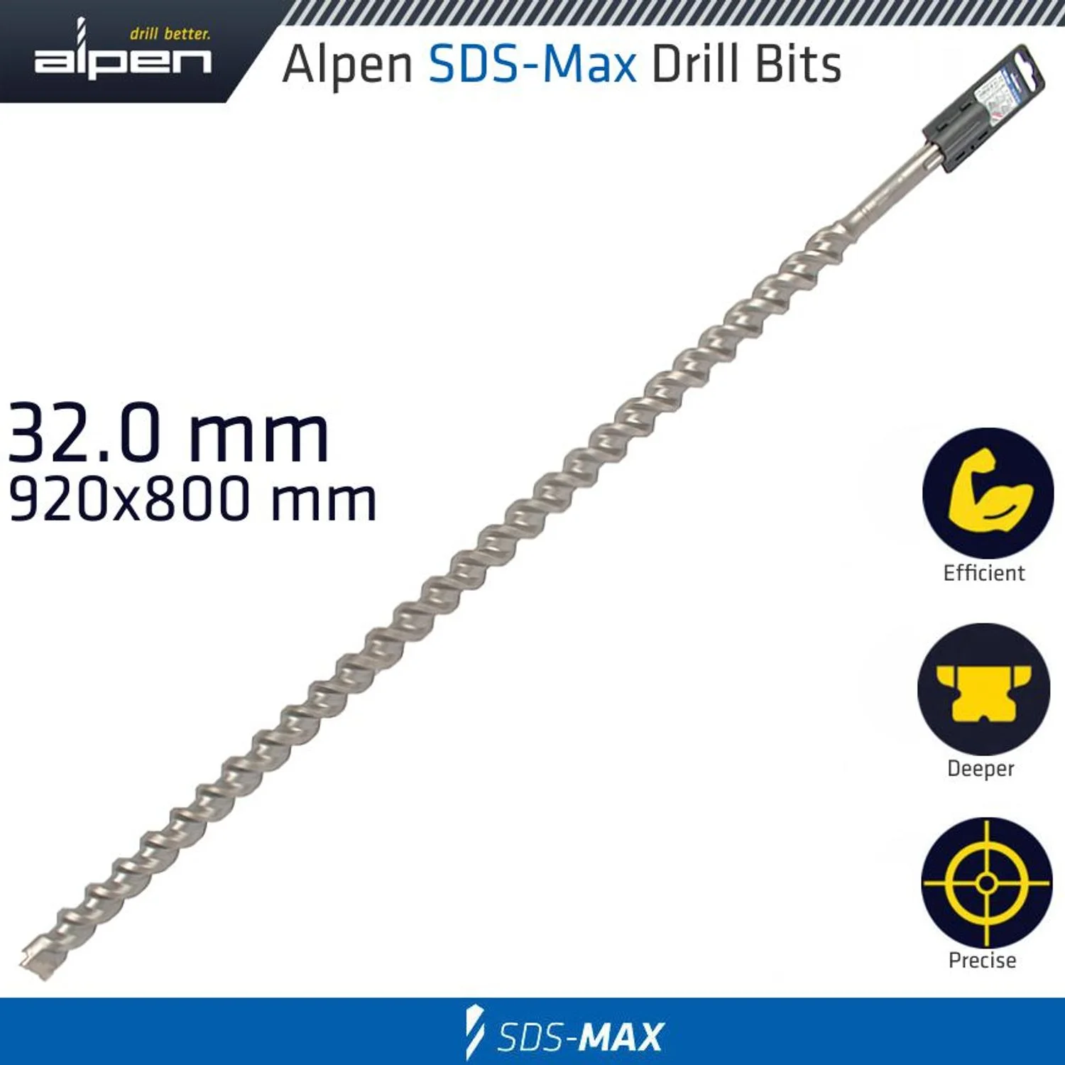 ALP894032.webp SDS MAX DRILL BIT 920X800 32MM - Image 1