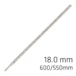 FORCE X 18.0 X 600/550 SDS-PLUS REBAR DRILL BIT X4 CUTTING EDGES