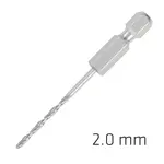HSS SUPER DRILL BIT HEX SHANK 2MM