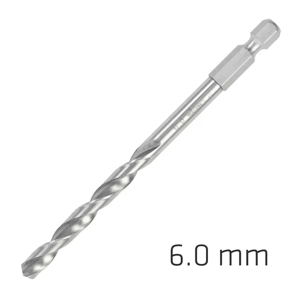 HSS SUPER DRILL BIT HEX SHANK 6MM