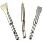 SDS SHORT CHISEL SET PLASTIC TUBE POINT X140MM FLAT 20X140 WIDE 30X140