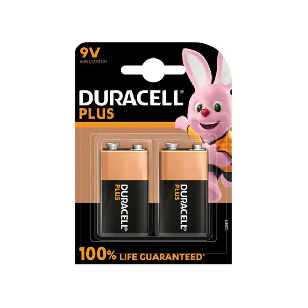 BATTERY DURACELL PLUS 9V RECTANGULAR 2 S DUR109