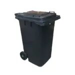 REFUSE BIN 240LTR-ON WHEELS-CHARCOAL ( MIN 5 ASST)