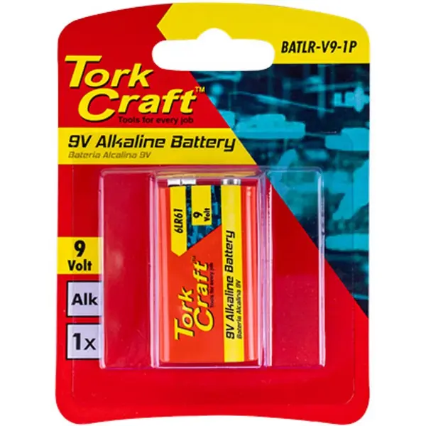 BATTERY 9V ALKALINE X1 PER CARD (MOQ 30)