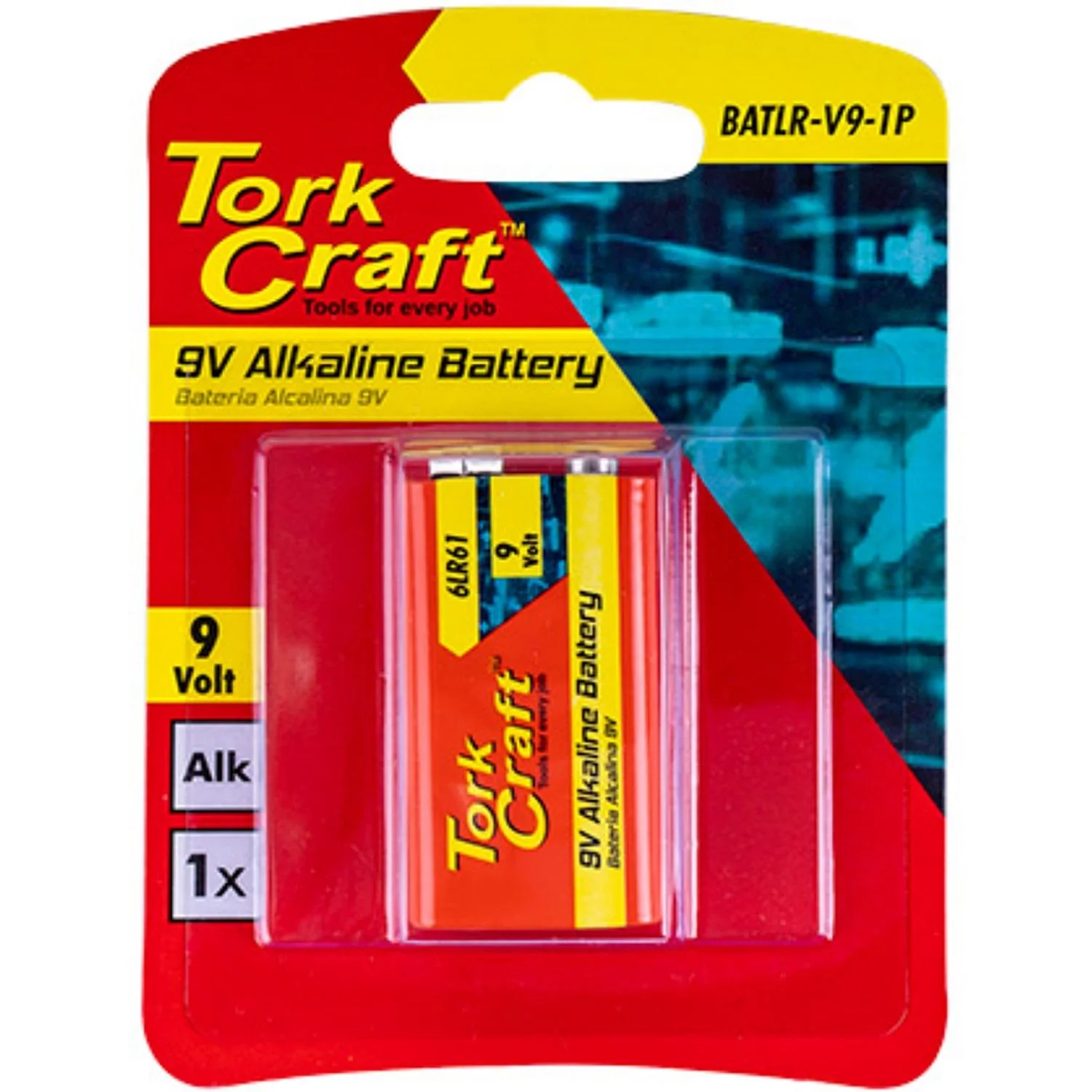BATLR-9V-1P.webp BATTERY 9V ALKALINE X1 PER CARD (MOQ 30) - Image 1