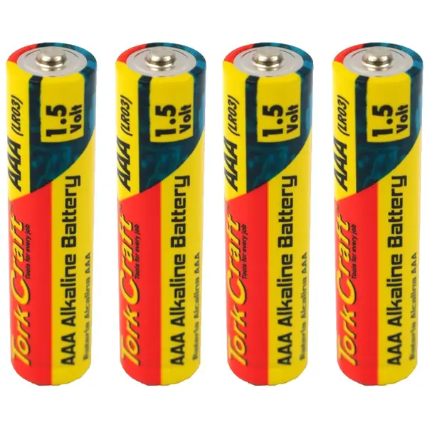 BATTERY AAA 1.5V X4 PACK LR03 4S SHRINK WRAP ALKALINE (MOQ 30)
