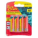 BATTERY AA 1.5V 4 PACK CARDED ALKALINE