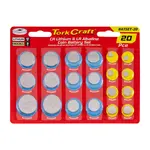 COIN BATTERY SET 20PC LR ALKALINE 8PC and CR LITHIUM 12PC