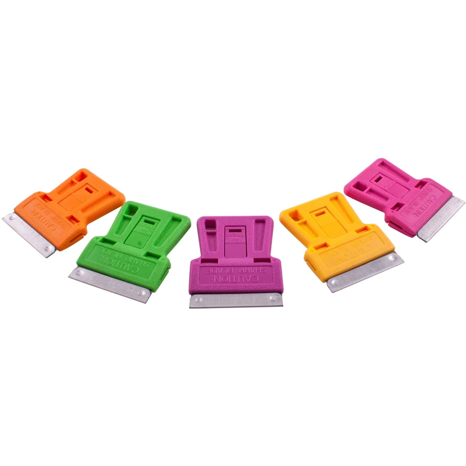 BR008.webp MINI RAZOR SCRAPER 60PC PER CANDY JAR 5 ASSORTED COLOURS - Image 1