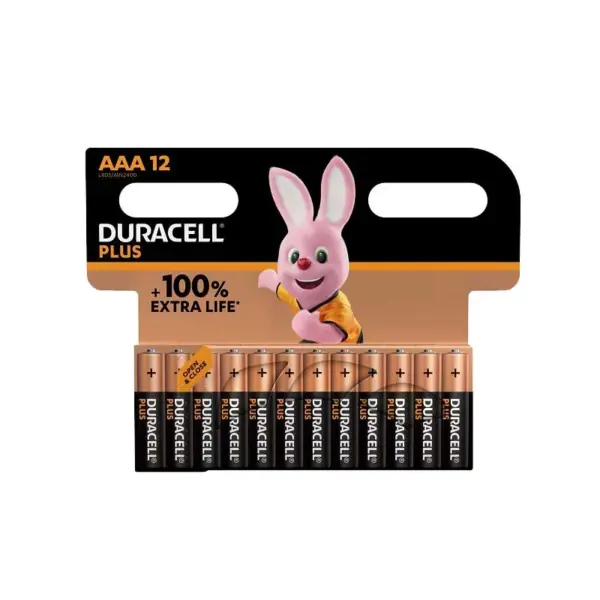 BATTERY DURACELL PLUS AAA 12 S DURO35