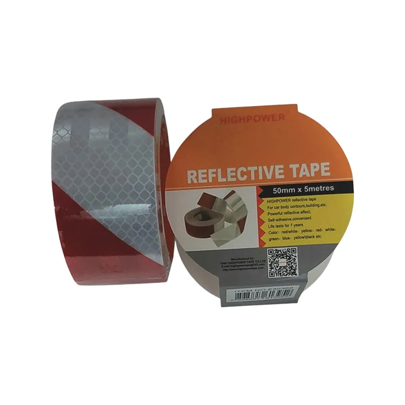 CH00013.webp TAPE A/PURPOSE REFLECTIVE ADHESIVE RED/WHITE 50MMX5MT - Image 1