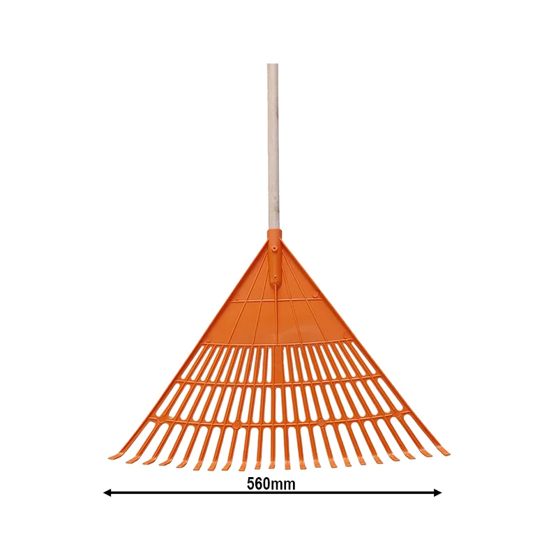 CH0016.webp RAKE GARDEN LEAF 560MM C/W WOOD HNDL (ORANGE) RIGGER ORGRX - Image 1