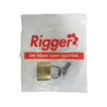 LOCK PADLOCK BRASS CARDED 3 KEYS 50MM RIGGER T50MM