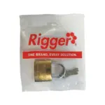 LOCK PADLOCK BRASS CARDED 3 KEYS 63MM RIGGER T63MM
