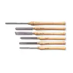 CHISEL SET WOOD TURNING HSS 6 PIECE WOODEN CASE - Image 2