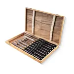 CHISEL SET WOOD TURNING HSS 8 PIECE WOODEN CASE