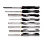 CHISEL SET WOOD TURNING HSS 8 PIECE WOODEN CASE - Image 2