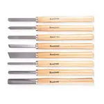 CHISEL SET WOOD TURNING 8 PIECE STD WOODEN CASE - Image 2