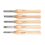CHISEL SET WOOD TURNING 270MM HSS 5 PIECE WOOD CASE - Image 2