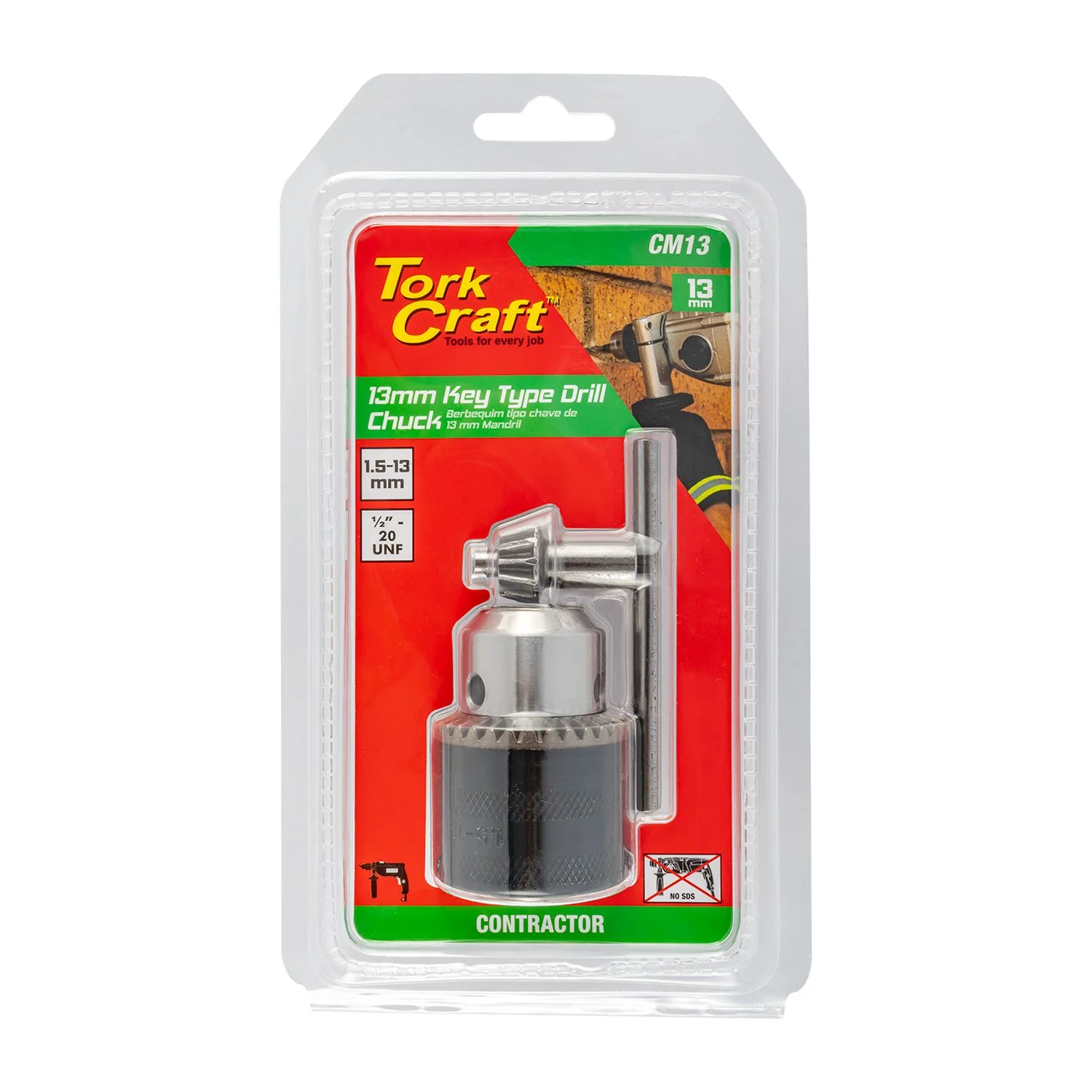 CM13.webp CHUCK and KEY 13MM 1/2 X 20 BLISTER - Image 1