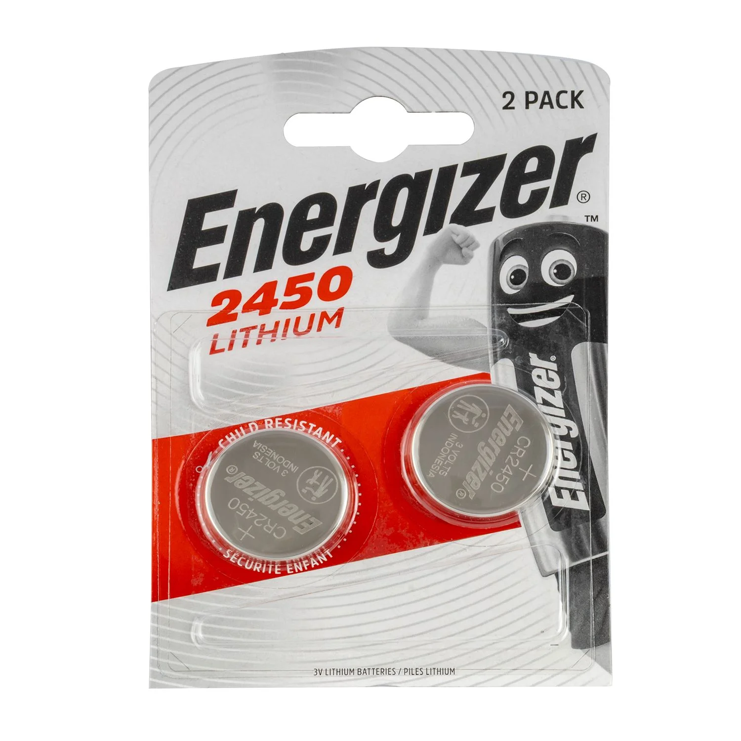 CR2450BP2.webp ENERGIZER 2450 LITHIUM 3V COINT BATERY 2 PACK (MOQ 12) - Image 1