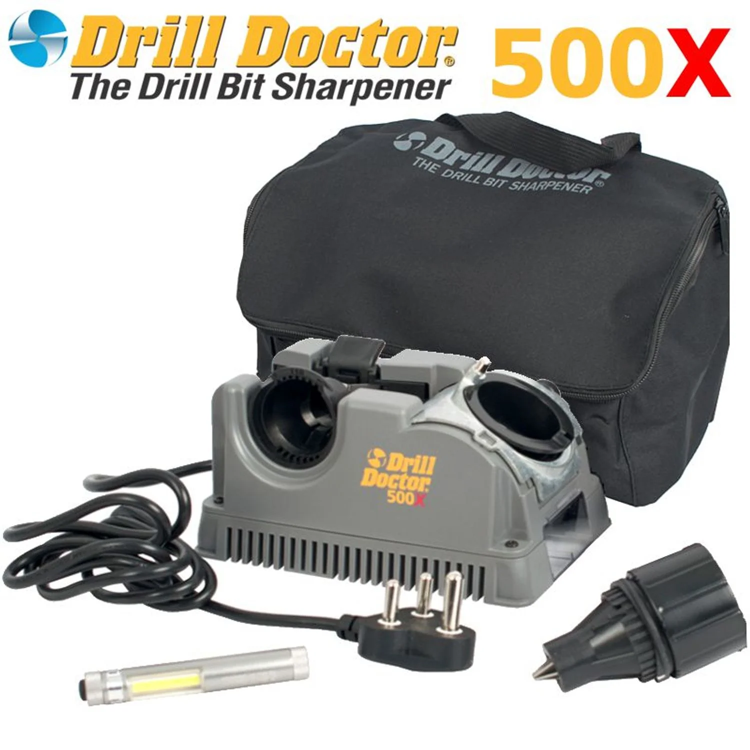 DD500XI.webp DRILL DOCTOR SHARPENER 2.5-13MM W/GRIND ATT - Image 1