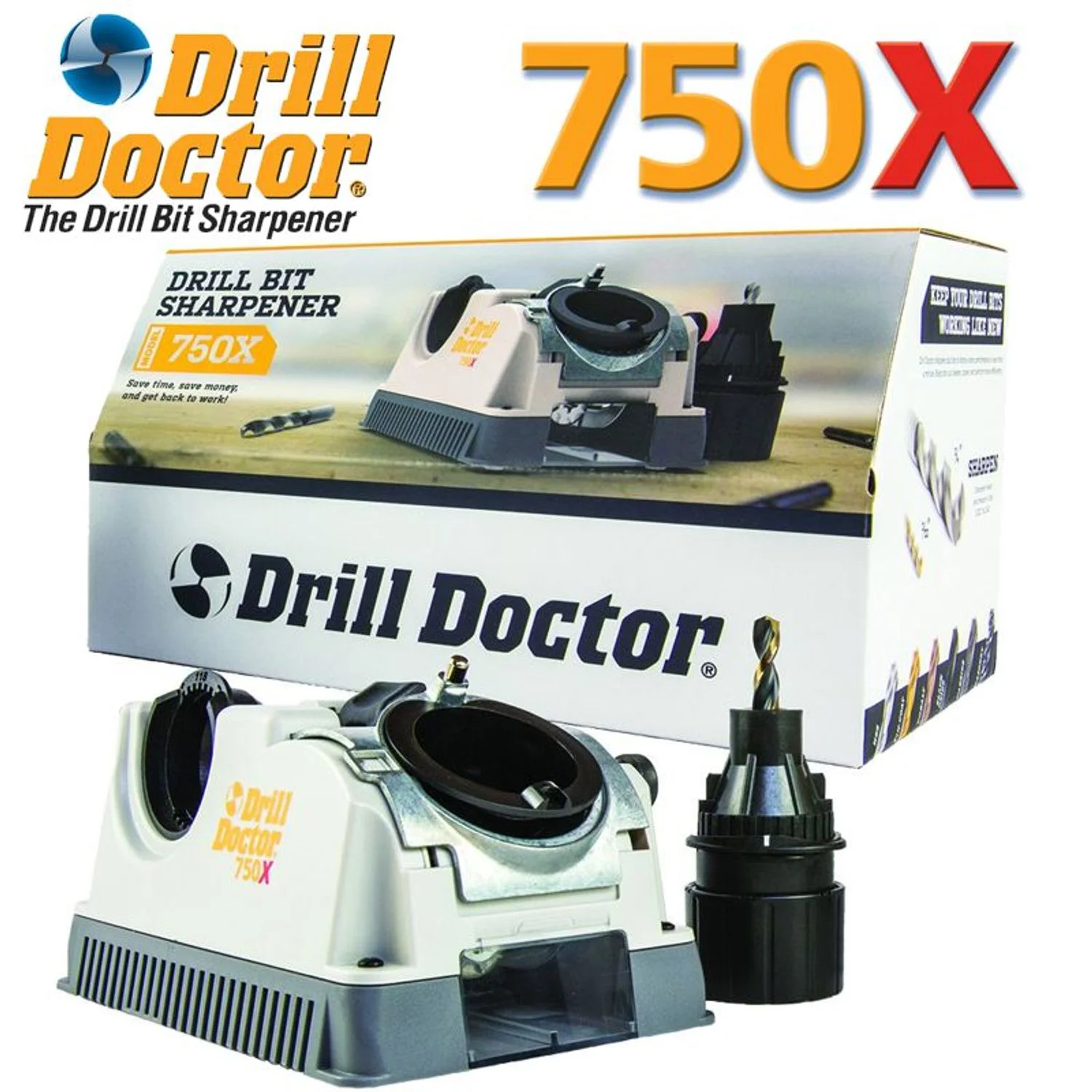 DD750XI.webp DRILL DOCTOR SHARPENER 2.5-19MM W/GRINDING ATT. - Image 1