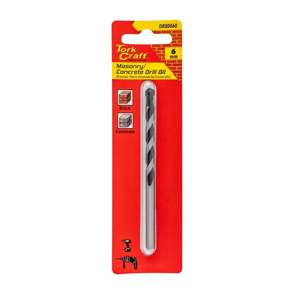 DRILL BIT MASONRY/CONCRETE 6.0MM 1/CARD