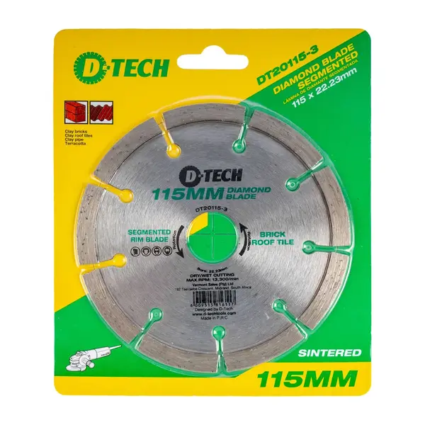 DIAMOND BLADE SEGMENTED 115X22 23 CEMENT BRICK/PAVING