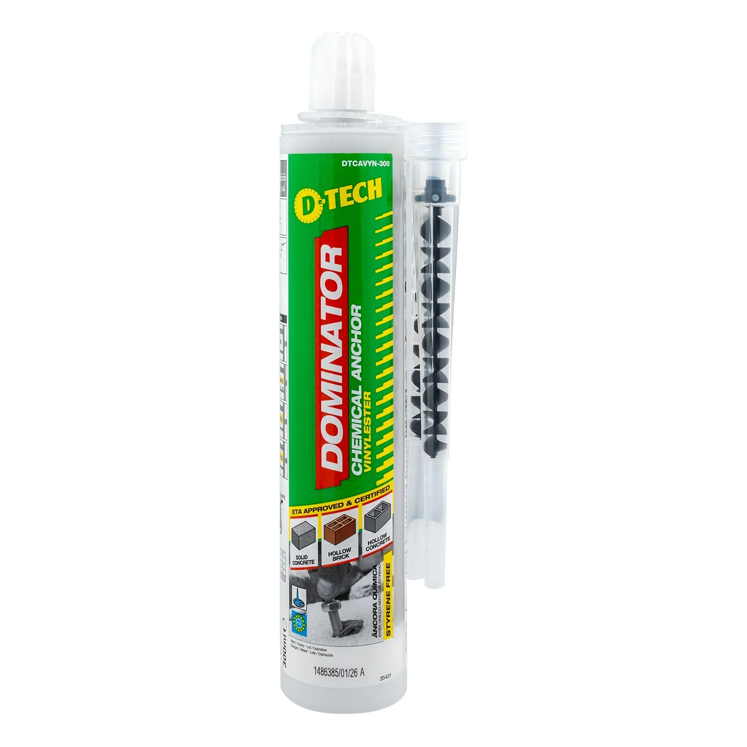 DTCAVYN-300.webp CHEMICAL ANCHOR VINYLESTER 300ML STYRENE FREE 700526 FIRE RATED DOM - Image 1