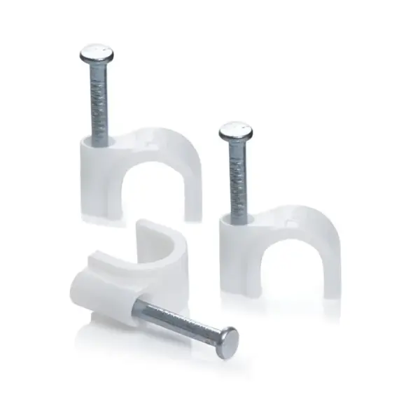 CABLE CLIPS PVC ROUND  9MM BOX 100