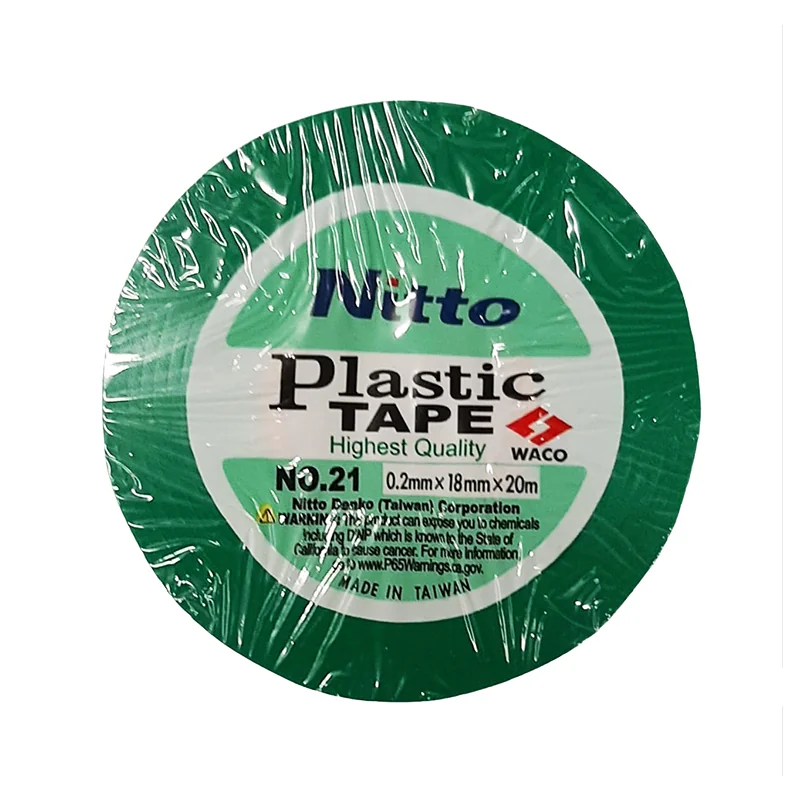 E10609.webp INSULATION TAPE NITTO 20MT GREEN - Image 1