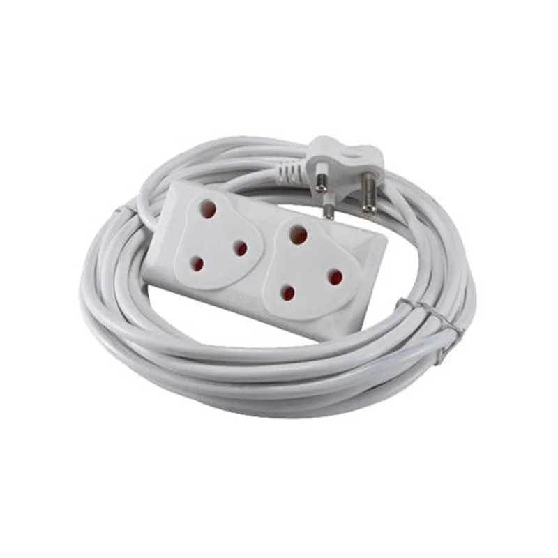 E10923.webp EXTENSION CORD WHITE 10MTX10AMP (2X3 PIN) EXT010 - Image 1