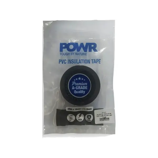 TAPE INSULATION PVC FLAME RETARD 20MT BLACK