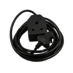 EXTENSION CORD  3MT X 10 AMP 2X3 PIN BLACK