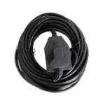 EXTENSION CORD 10MT X 10 AMP 2X3 PIN BLACK