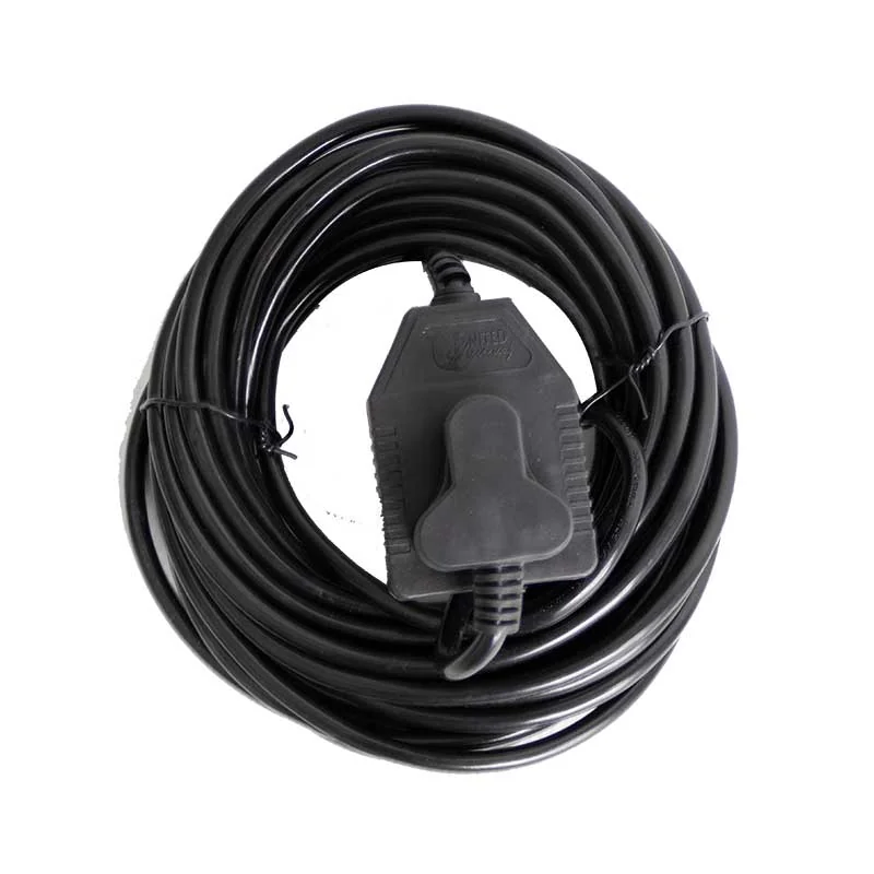 E11196.webp EXTENSION CORD 10MT X 10 AMP 2X3 PIN BLACK - Image 1