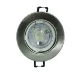 GLOBE GU10 LED DOWNLIGHT 5W COOL/W SILVER FLANGE 3000H EO21