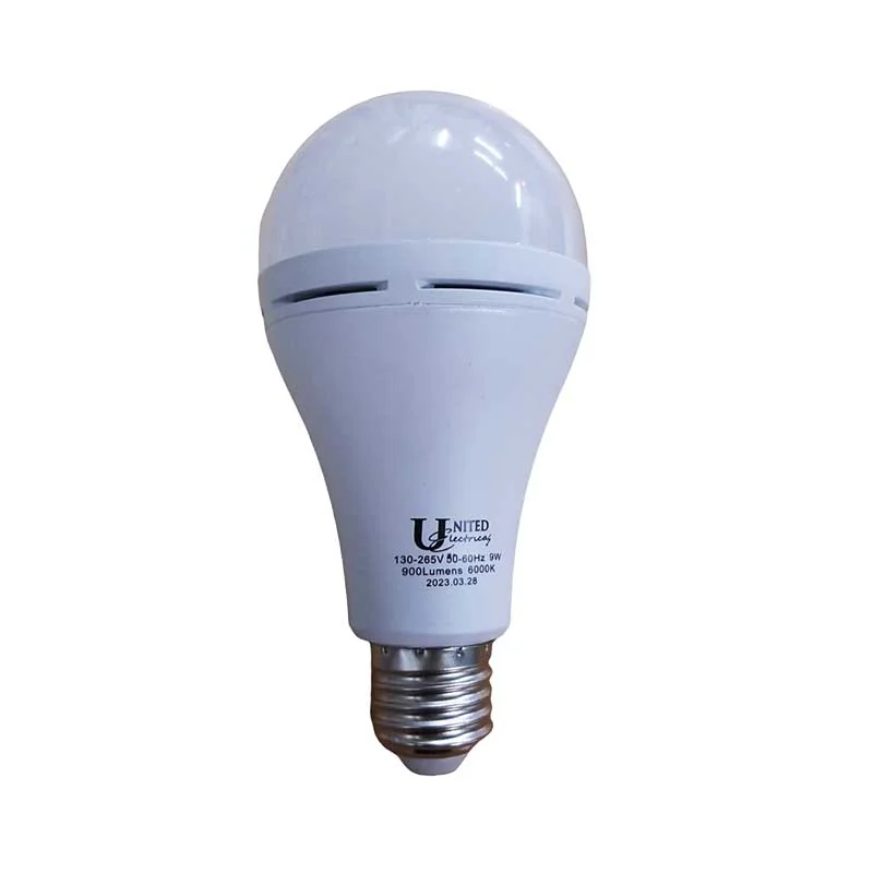 E11212.webp GLOBE E27 LED 9W ES COOL/W RECHARGEABLE 50000HRS 3-4 HRS - Image 1