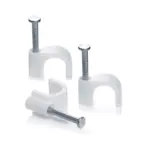 CABLE CLIPS PVC ROUND  4MM BOX 100