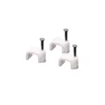 CABLE CLIPS PVC FLAT 10MM BOX 100