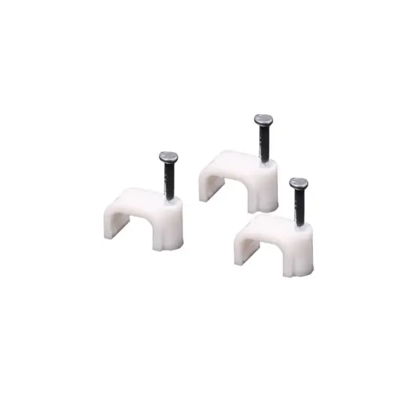 CABLE CLIPS PVC FLAT 10MM BOX 100
